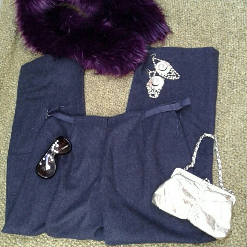 RALPH LAUREN BLACK LABEL GRAY WOOL PANTS‌‌